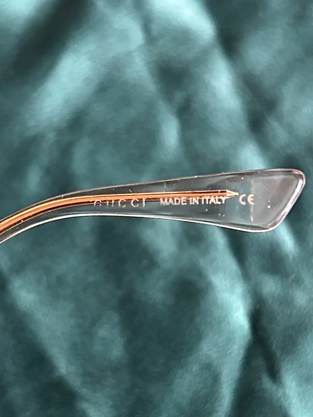 Gucci GG1084O-005 Clear Gray Acetate Frame Glasses Guaranteed Authentic w/Case